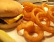 Cheeseburger and Onion Rings